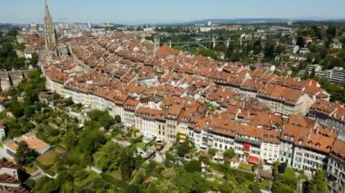 City of Bern in Switzerland from above - the capital city aerial view - travel photography