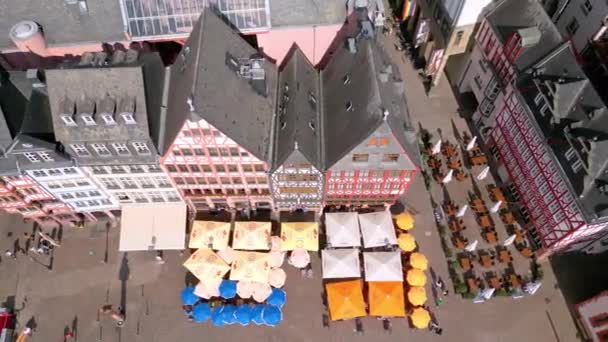 Historic City Center Frankfurt Roemer City Hall City Frankfurt Germany — Vídeo de Stock