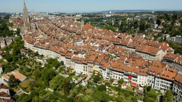 City Bern Switzerland Capital City Aerial View Travel Photography — 비디오