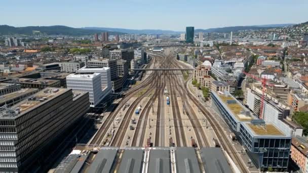 Zurich Central Station Main Railway Station City Travel Photography — Stock Video