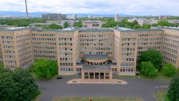 Johann Wolfgang Von Goethe University Frankfurt Aerial View Travel Photography — Vídeos de Stock