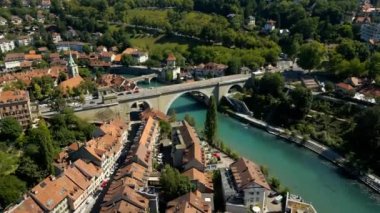 City of Bern in Switzerland from above - the capital city aerial view - travel photography