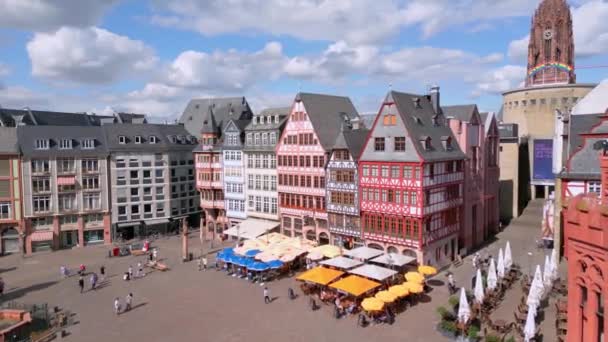 Sqaure Historic City Center Frankfurt City Frankfurt Germany July 2022 — 图库视频影像