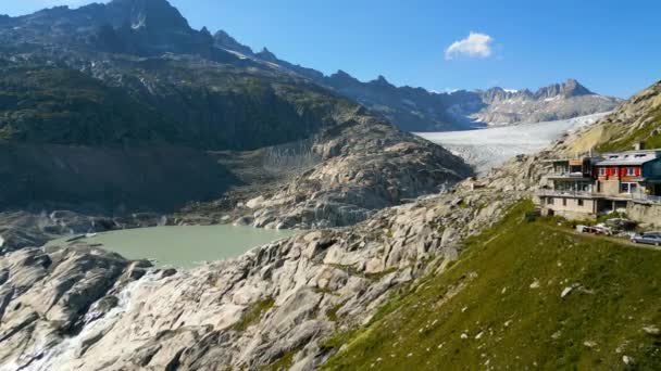 Glacier Top Furka Grimsel Pass Switzerland Travel Photography — Vídeos de Stock