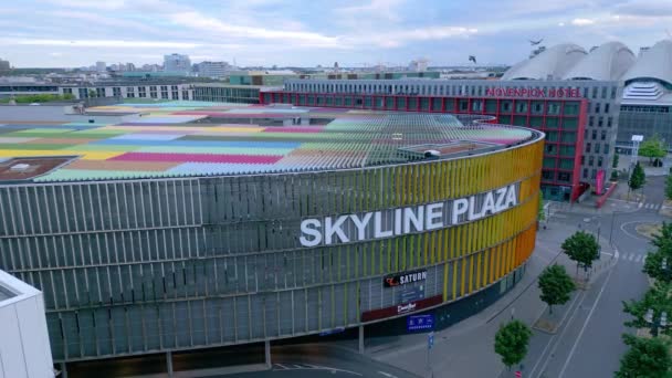 Skyline Plaza Shopping Center Frankfurt Aerial View City Frankfurt Germany — Video Stock