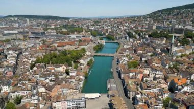 City of Zurich in Switzerland from above - aerial view - travel photography