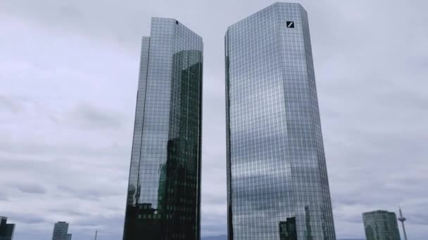 Deutsche Bank World Headquarter Frankfurt Germany City Frankfurt Germany July — ストック動画