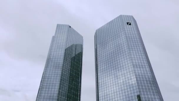 Deutsche Bank World Headquarter Frankfurt Germany City Frankfurt Germany July — Αρχείο Βίντεο