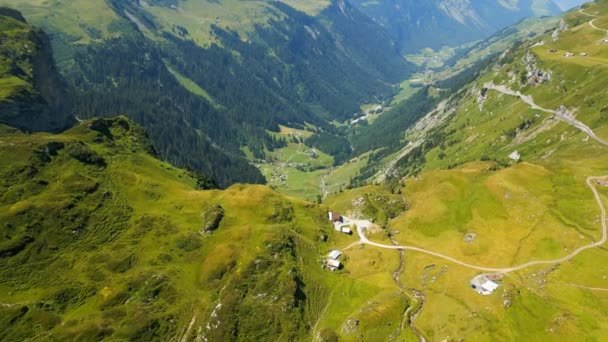 Klausen Pass Mountain Road Switzerland View Travel Photography — Vídeo de Stock