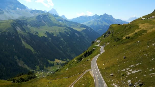 Wonderful Klausenpass High Mountains Switzerland Travel Photography — Stock video