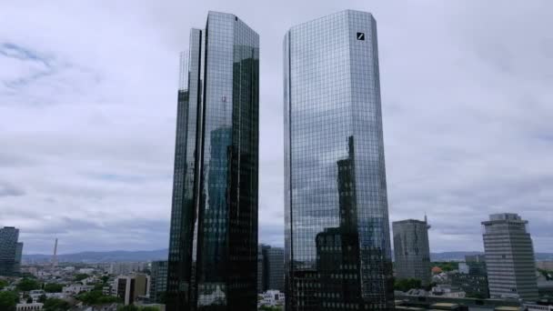 Deutsche Bank World Headquarter Frankfurt Germany City Frankfurt Germany July — ストック動画
