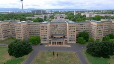 Johann Wolfgang von Goethe University in Frankfurt - aerial view - CITY OF FRANKFURT, GERMANY - JULY 10, 2022