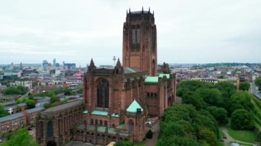 Liverpool Cathedral from above - aerial view - drone photography