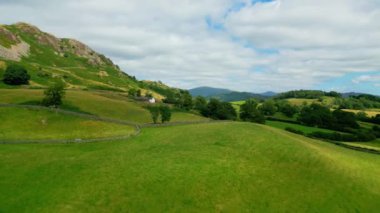 Beautiful nature of the Lake District National Park from above - drone photography