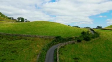 Beautiful landscape of Yorkshire Dales National Park - drone photography