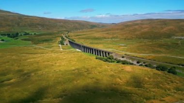 Beautiful Ribble Valley at Yorkshire Dales National Park - aerial view - drone photography