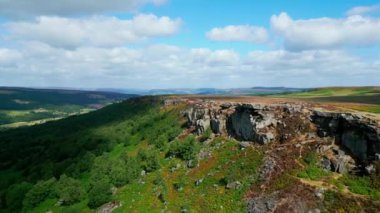 Upper Burbank area in the Peak District National Park - aerial view - drone photography