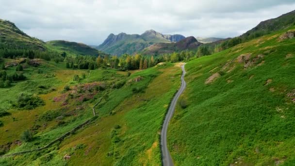 Lake District National Park Αεροφωτογραφία Drone — Αρχείο Βίντεο