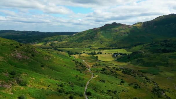 Lake District National Park Aerial View Drone Photography — ストック動画