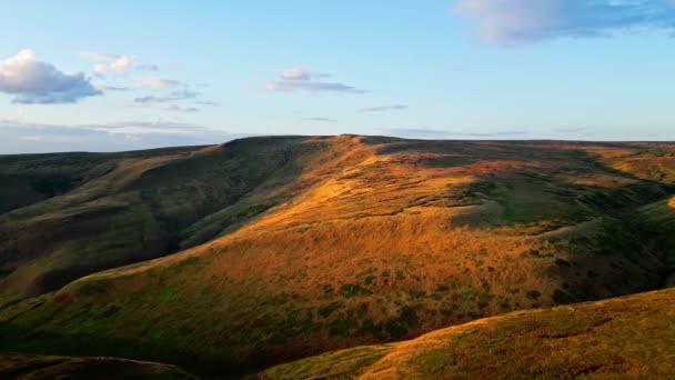 Ομορφιά Του Peak District National Park Στην Αγγλία Drone Φωτογραφία — Αρχείο Βίντεο