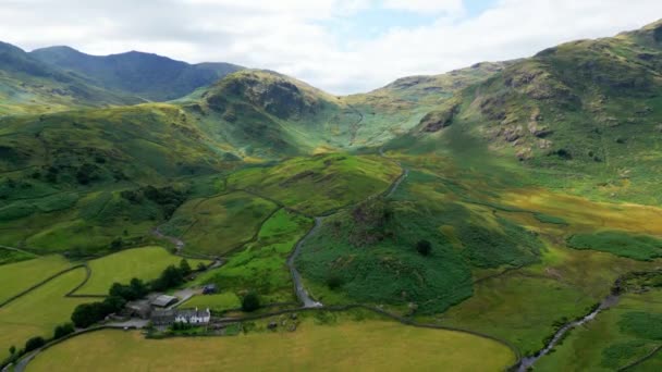 Wonderful Lake District National Park Drone Photography — Vídeo de stock