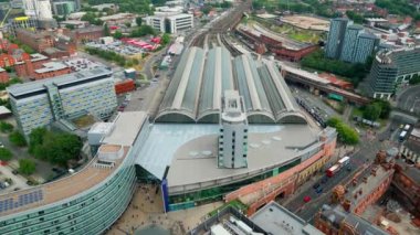 Manchester Piccadilly Railway station - drone photography