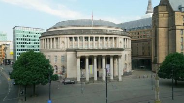 Central Library of Manchester from above - drone photography