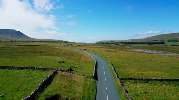 Beautiful Landscape Yorkshire Dales National Park Drone Photography — Wideo stockowe