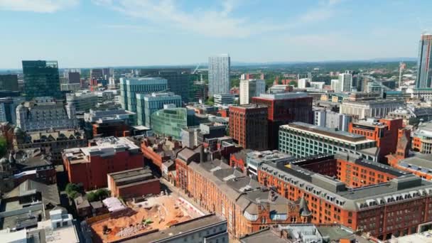 Aerial View Manchester Deansgate Drone Photography — Stock video