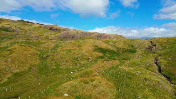 Lake District National Park Aerial View Drone Photography — Vídeo de Stock