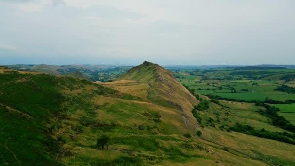 Amazing Landscape Peak District National Park Aerial View Drone Photography — Stockvideo