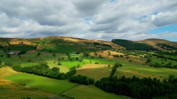 Peak District National Park Air View Drone Photography — стокове відео