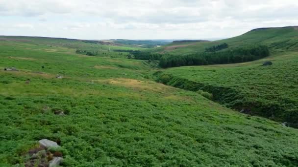 Peak District National Park Aerial View Drone Photography — Vídeo de Stock