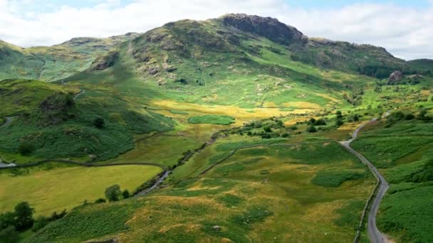 Wonderful Lake District National Park Drone Photography — ストック動画
