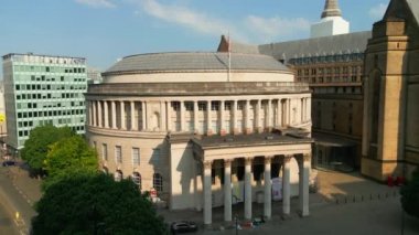 Central Library Manchester - aerial view - MANCHESTER, UNITED KINGDOM - AUGUST 15, 2022