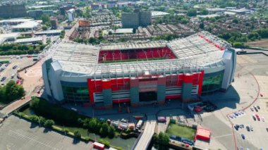 Old Trafford soccer football stadium of Manchester United - MANCHESTER, UNITED KINGDOM - AUGUST 15, 2022