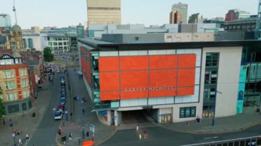 Harvey Nichols store in Manchester - aerial view - MANCHESTER, UNITED KINGDOM - AUGUST 15, 2022