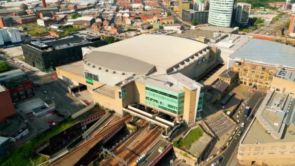 Manchester Arena Aerial View Manchester United Kingdom August 2022 — Wideo stockowe