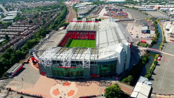 Old Trafford Soccer Football Stadium Manchester United Manchester United Kingdom — Stock video