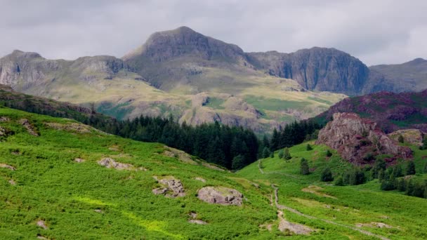 Amazing Landscape Nature Lake District National Park Travel Photography — Stock video