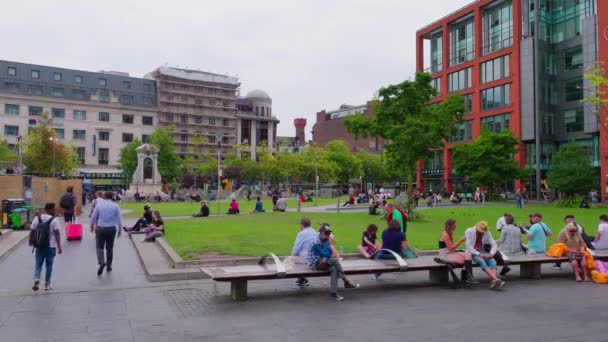 Piccadilly Gardens Manchester Manchester United Kingdom August 2022 — Wideo stockowe