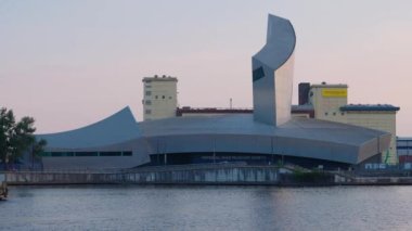 Imperial War museum at Media City UK in Manchester - MANCHESTER, UNITED KINGDOM - AUGUST 15, 2022