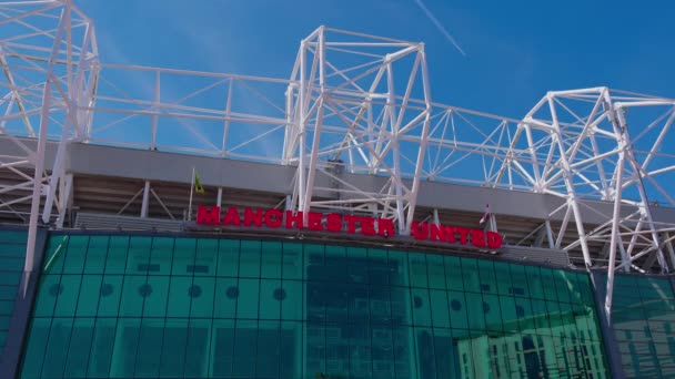 Football Stadium Manchester United Old Trafford Manchester United Kingdom August — Stok video