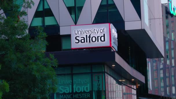 University Salford Media City Manchester United Kingdom August 2022 — Video Stock