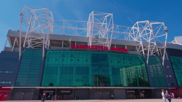 Football Stadium Manchester United Old Trafford Manchester United Kingdom August — Stock video