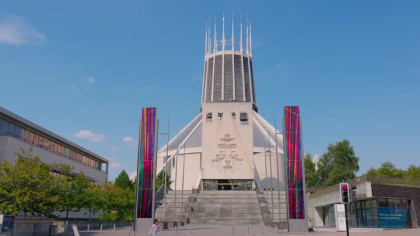 Μητροπολιτικός Ναός Λίβερπουλ Liverpool Ηνωμενο Βασιλειο Αυγούστου 2022 — Αρχείο Βίντεο