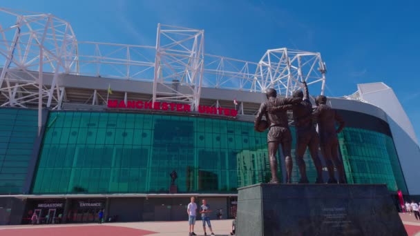 Football Stadium Manchester United Old Trafford Manchester United Kingdom August — Video Stock