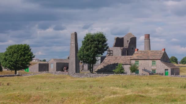 Ancient Ruins Magpie Mine Peak District Travel Photography — Stock video