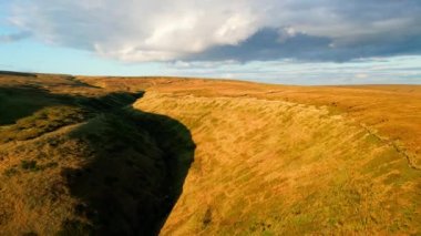 Amazing landscape at Snake Pass in the Peak District National Park - drone photography