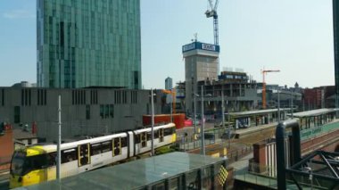 The tram in Manchester - Public transport - MANCHESTER, UNITED KINGDOM - AUGUST 15, 2022
